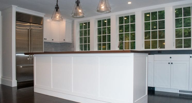 white kitchen island